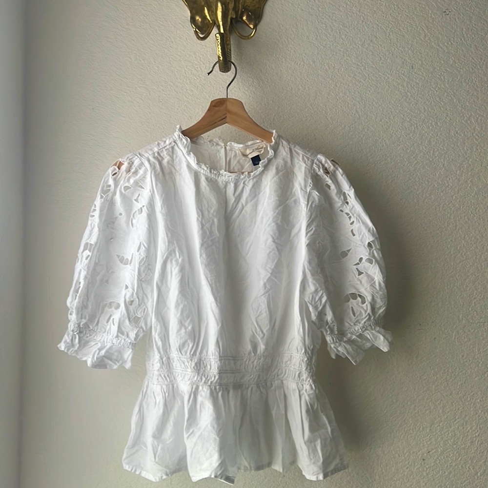 Universal Thread Goods Co Girls White Lace Top With Smocked Waist Size L